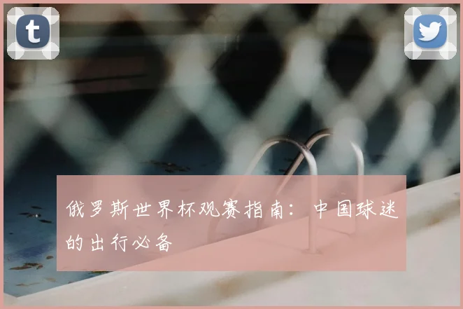 俄罗斯世界杯观赛指南:中国球迷的出行必备